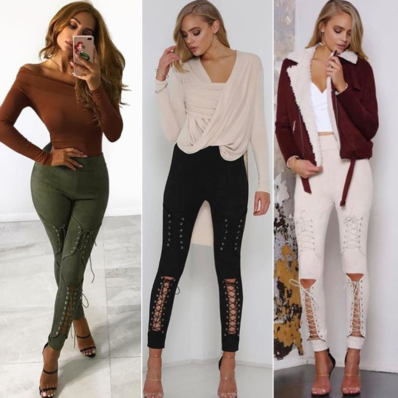 Lace Up Fashion Leggings – Leggings Heaven